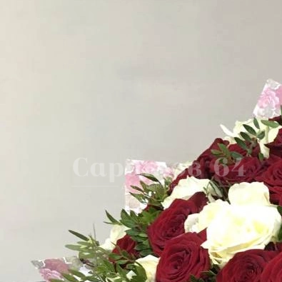 Букет из 101 розы &laquo;Красное и Белое&raquo;