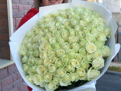 Букет «101 белая роза»