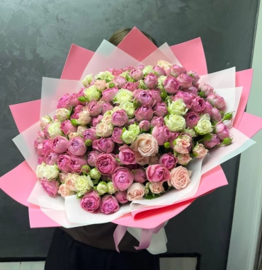 Букет из пионовидной розы «Суфле»