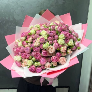 Букет из пионовидной розы «Суфле»