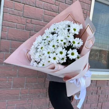 Букет из хризантем «ромашковое облако»