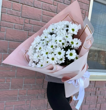 Букет из хризантем «ромашковое облако»