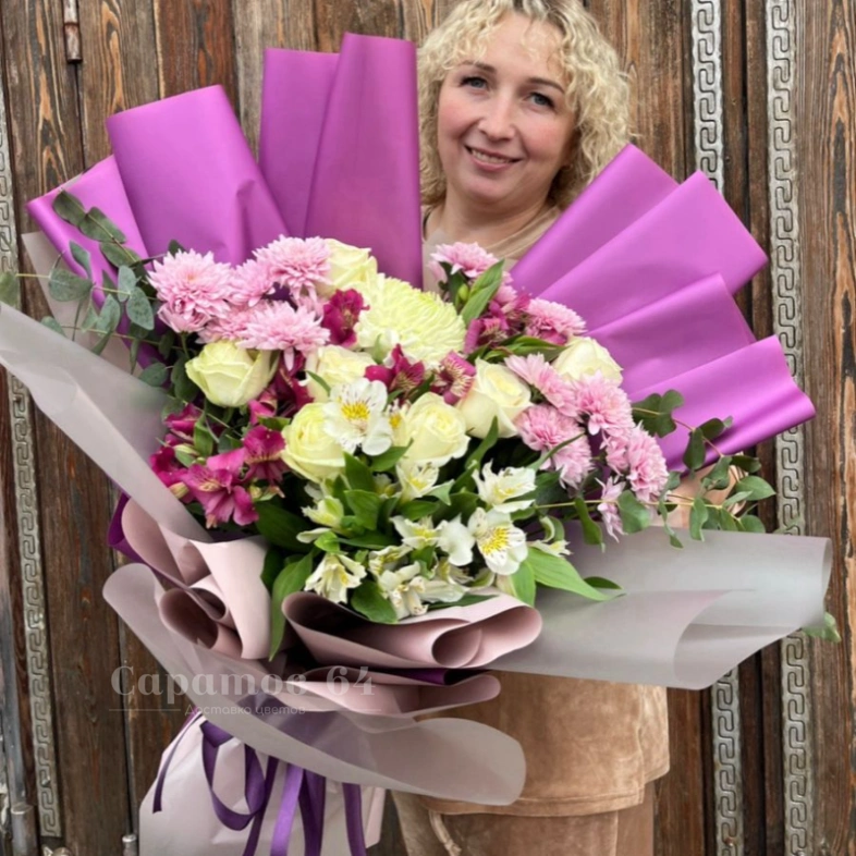 Сборный букет &laquo;лавандовый раф&raquo;