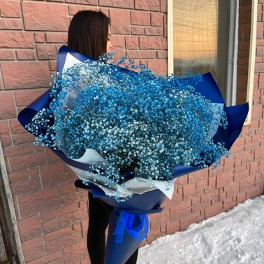 Монобукет из гипсофилы «морская волна»