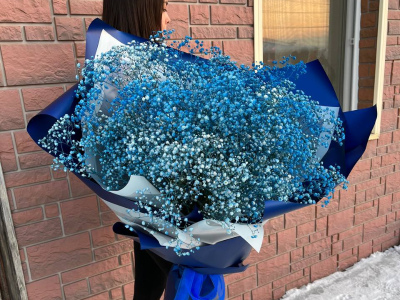 Монобукет из гипсофилы «морская волна»