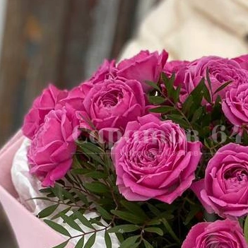 Букет из пионовидной кустовой розы &laquo;шарики&raquo;