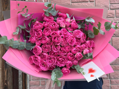 Букет «малиновый закат»