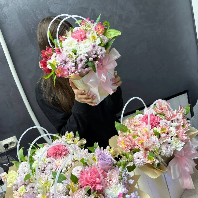 Сумочка с цветами МИКС 