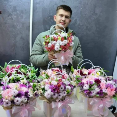 Сумочка с цветами МИКС 