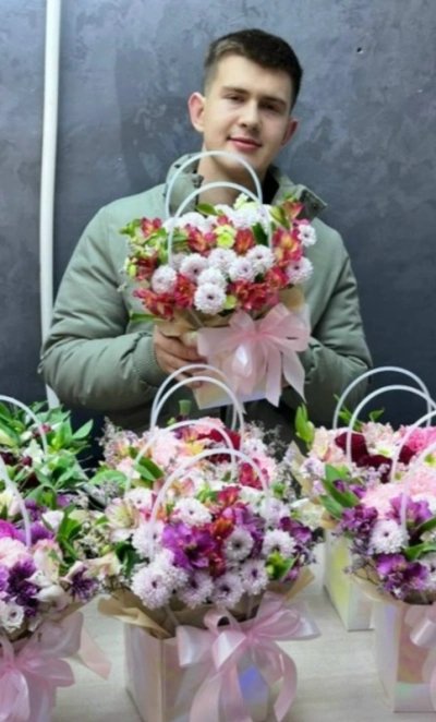 Сумочка с цветами МИКС 