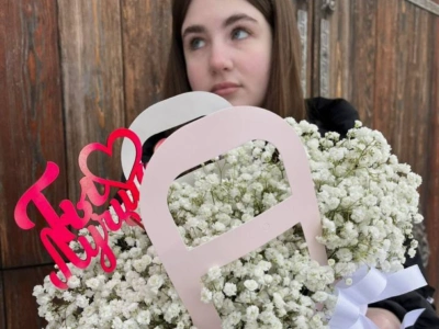 Гипсофила в картонной сумочке