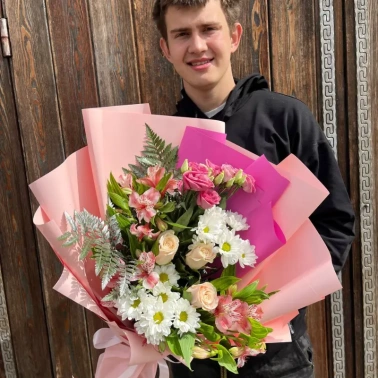 Букет микс с папоротником