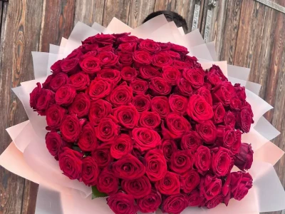 101 красная роза