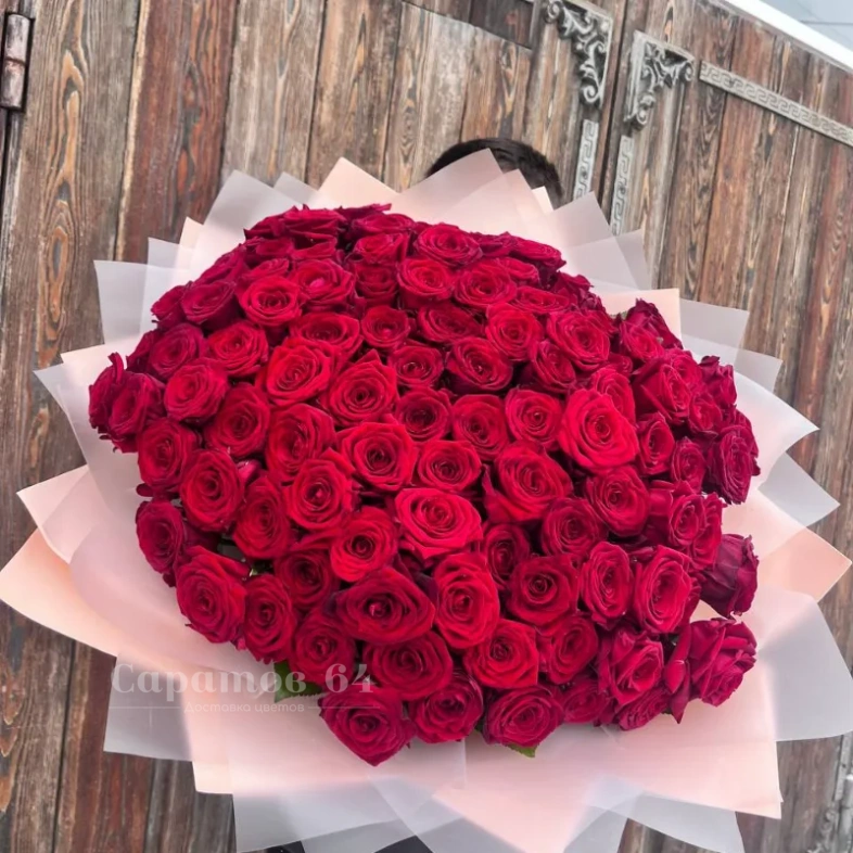 101 красная роза