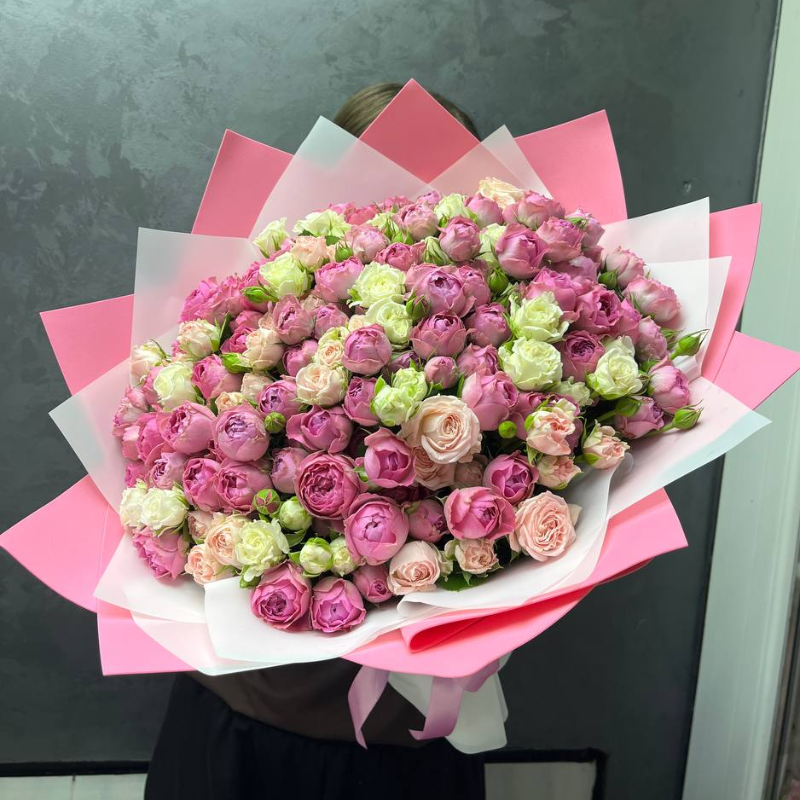 Букет из пионовидной розы «Суфле»